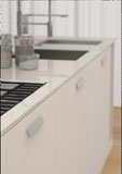 maniglia 3420 MANIGLIA 3420, maniglie di design. Mital produttore di maniglie: maniglia in zama ad incasso, completa di viti m4 x 15 - doppio interasse.