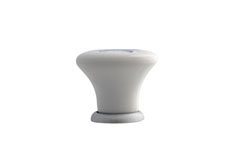 pomello 040 POMELLO 040, pomoli di design. Mital produttore di pomoli: pomolo in ceramica con bussola in ottone. base di ottone tornito, completo di vite m4 x 25.