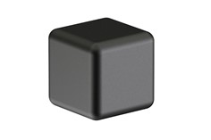 Pomello nero opaco di design 330 