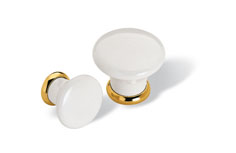 knob 030 KNOB 030, design knobs. Mital manufactures knobs: ceramic knob with turned brass base with screw m4 x 25.