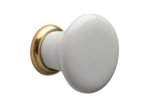 knob 030 KNOB 030, design knobs. Mital manufactures knobs: ceramic knob with turned brass base with screw m4 x 25.