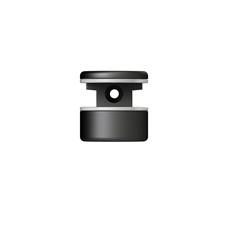 Die-cast zamac adjustable shelf support, with screw and plug mod. B* included. Black finishing.	 